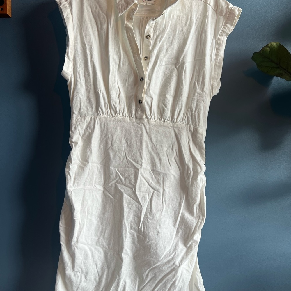 Anthropologie Cream Button-Up Blouse